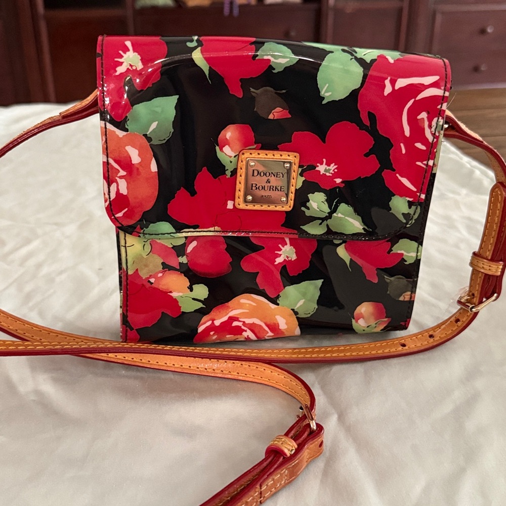 Dooney & Bourke Red Floral Crossbody Bag